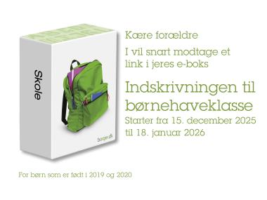 Indskrivning til børnehaveklassen 2026/27